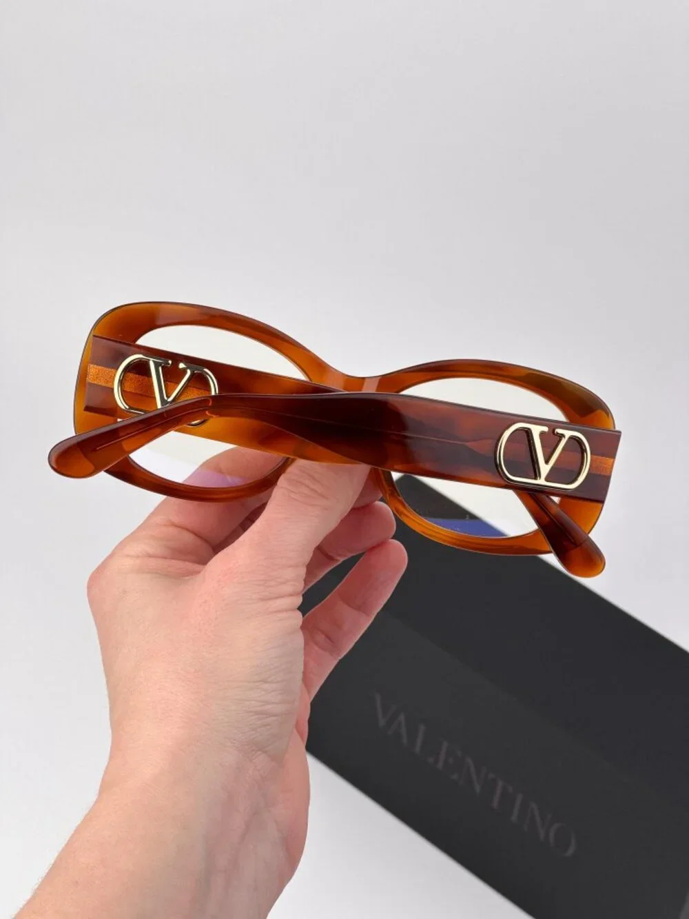 Valentino Women Eyeglasses – Havana Rectangle Frame Model VLX-181 C